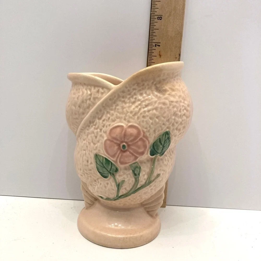Hull Art Pottery Pink Floral Vase  6-1/2
